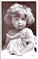 RPPC Lovely Young Girl Blond Curley Hair White Lace Gown  StudioPosed P.UN.N-307 picture