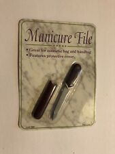 Vintage Manicure Nail File with Cover NOS For cosmetic bag or handbag picture