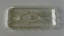 Vanity tray vintage Regaline clear plastic with floral starburst pattern 6