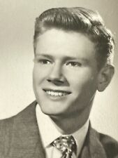 R9 Photograph 1940-50's Young Man High School Portrait  picture