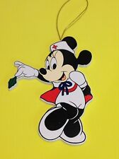 Disney Kurt Adler Minnie Mouse Nurse Wood Ornament Vintage picture