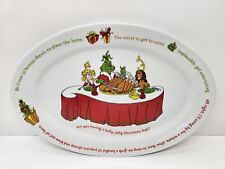 Vintage How The Grinch Stole Christmas Oval Tray 2000 New Old Stock  picture