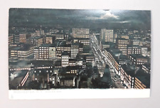 Vintage Postcard Rochester NY - BIRD'S-EYE VIEW Night View Raphel & Tuck picture