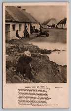 Green Isle of Erin Ireland Poem Postcard picture