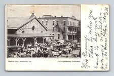 Postcard PA Meadville Pennsylvania Busy Street View Market Day c1910s S28 picture