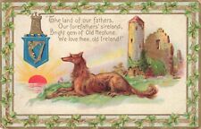 Irish Wolfhound Raphael Tuck's St Patrick's Day Shamrock Series #172 Postcard picture