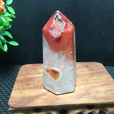 269g  Natural Red Agate  wand polished quartz crystal Specimen Healing md054 picture