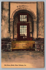 New Orleans Louisiana Old Slave Block Saint Louis Hotel LA Postcard Vtg E1 picture