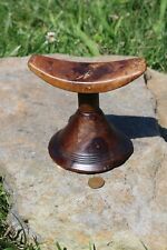 Antique Ethiopian Oromo Classic Wooden Headrest-One Piece Turned Wood Beautiful picture