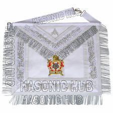 Handcrafted Masonic DeMolay Apron 100% Lambskin with Master Mason Emblem on Flap picture
