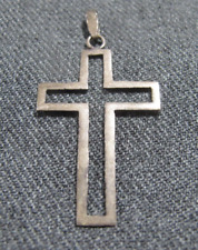 Vintage marked 925 on bail sterling silver cross pendant picture