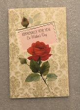 Vintage Mother’s Day Greeting Card Paper Collectible Red Rose picture