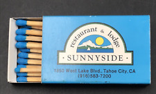Sunnyside Restaurant & Lodge Tahoe City CA Matchbook Matchbox Jake's Del Mar Cal picture