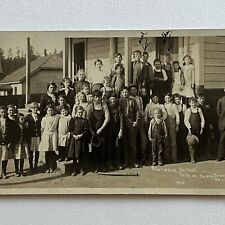 Antique RPPC Real Photograph Postcard Glendale School Class Children Humboldt CA picture