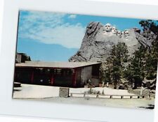 Postcard Mt. Rushmore National Memorial & Memorial View Building Black Hills SD picture