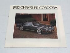 1982 CHRYSLER CORDOBA SALES BROCHURE CATALOG IN EXCELLENT CONDITION picture