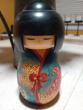 Kawaii KOKESHI Doll Figure Artist Signed Japanese Vintage Wooden picture