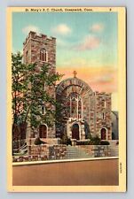 Greenwich CT-Connecticut, St Mary's Catholic Church, Antique, Vintage Postcard picture