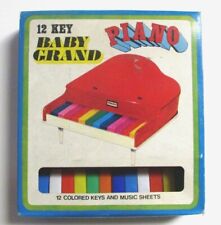 Vintage 12 Key Baby Grand Piano with Music Sheets NEW Famus Toys picture