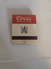 Vintage Coors America's Fine Light Beer Unstruck Matchbook Cover Rare picture