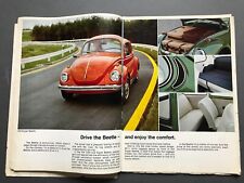 Original 1971 Volkswagen Beetle Car Sales Brochure Retro Car Memorabilia picture