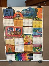 Psychedelic 1971 Calendar Poster Mod Pop Art Beatles Picasso Vintage Surfing picture