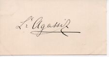 Louis Agassiz  signed card picture