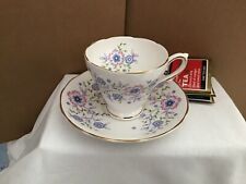 1974 AVON Blue Blossoms Cup and Saucer Teacup England Fine Bone China picture