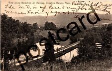 1907 View along Berkshire St. Railway, Cheshire Harbor, MA, Roto. postcard jj207 picture