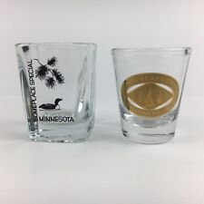 Two Minnesota Shot Glasses In Excellent Condition Collectible Gift picture