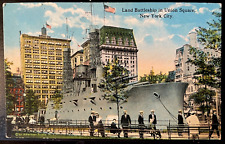Vintage Postcard 1907-1915 Land Battleship in Union Square, New York City, NY picture
