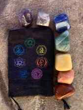 Chakra Healing Bag Set- 7 Chakra , Reiki Chakra Stones, Tumbled Chakra Set,  picture