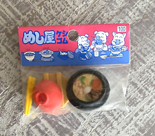 Meshiya Fancy Rice Shop Erasers Bowl Chopsticks Japan Showa Retro picture