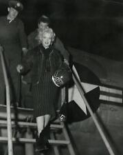 1954 Marilyn Monroe Exiting Plane USO Korea Tour Photo by Signal Corps picture