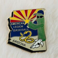 Arizona American Legion Baseball Little League Enamel Lapel Pin w/ Cactus picture