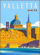 Valletta Malta Maltese Islands Retro Travel Wall Decor Art Deco Poster Print picture