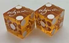 Wynn Hotel and Casino Las Vegas Nevada Orange Dice Pair Matching Numbers picture