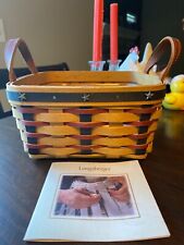 LONGABERGER 2009 PROUDLY AMERICAN MEDIUM BERRY BASKET W/ PROTECTOR picture
