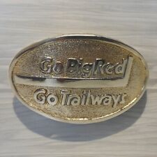 Vintage Trailways Bus Go Big Red Go Trailways Insignia Hat Badge  picture
