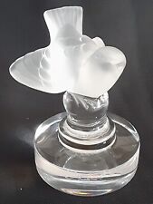 Lalique France Frosted Crystal  Nightingale 2 1/2
