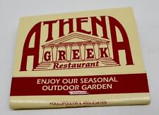 Athena Greek Restaurant CHICAGO 212 S. Halsted Avenue FULL Matchbook picture