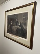 Abraham “Lincoln and His Family” Engraving 1866 Eng William Sartain 34” By 28” picture