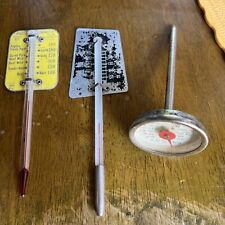 vintage metal thermometer Lot picture