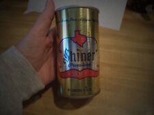SHINER PREMIUM 12 OZ STRAIGHT EDGE STEEL GOLD BEER CAN SPOETZL BREWERY SHINER TX picture