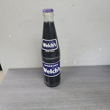 Vintage 1960s Welch’s Sparkling Grape Soda NOS Full Unopened Sealed Glass Bottle picture