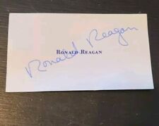 President RONALD REAGAN Autograph Business Card picture