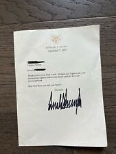 Rare DONALD TRUMP Autographed Signed letter Official Presidential Letterhead picture