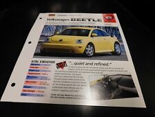 1998+ Volkswagen VW New Beetle Bug Spec Sheet Brochure Photo Poster  picture