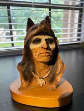 neil j rose leads the wolf indian sculpture picture