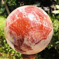 3.36LB Natural Red Stripe Pork Stone Crystal Quartz Sphere Ball Reiki 753 picture